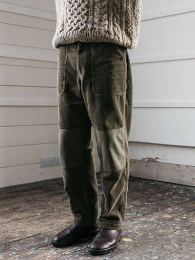 Men's Basset Cord Trouser - Olive