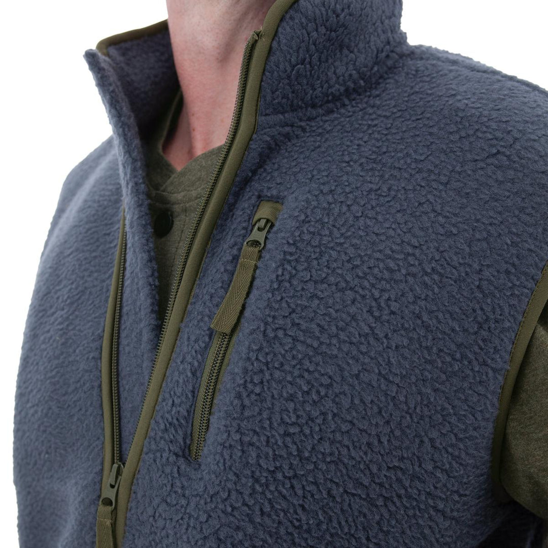 Zachary Sherpa Fleece Vest - Ombre Blue