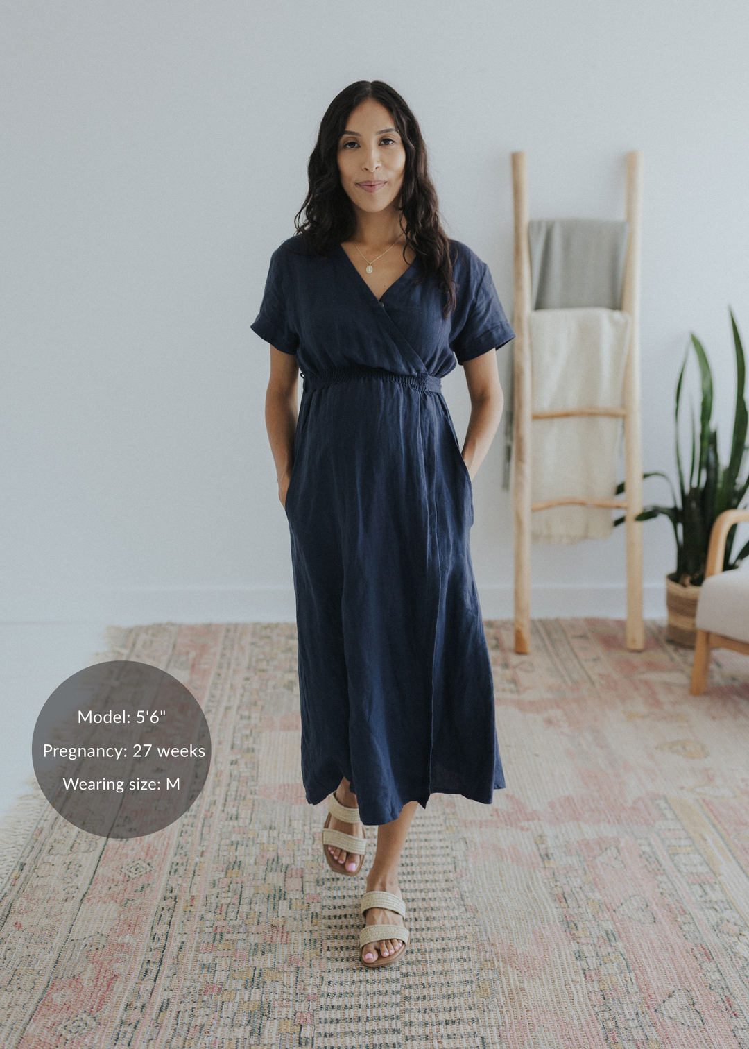 Sadie Wrap Dress - Navy