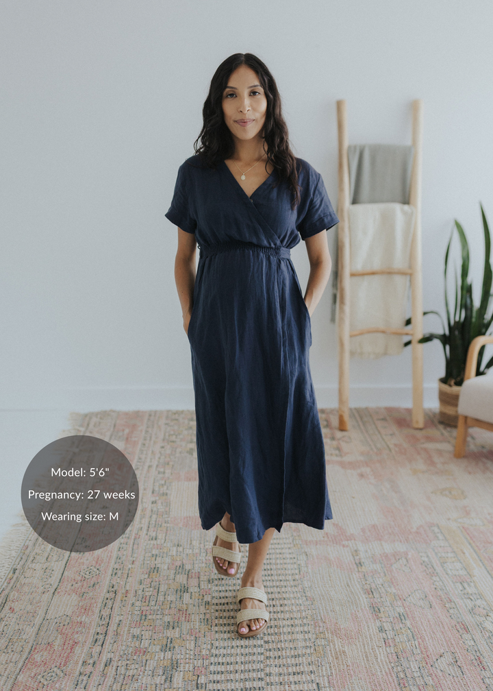 Sadie Wrap Dress - Navy