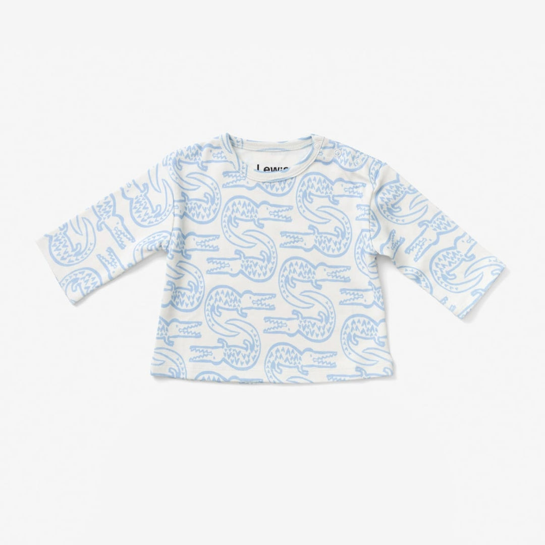 Baby Long Sleeve T Shirt - Alligator Bay Blue
