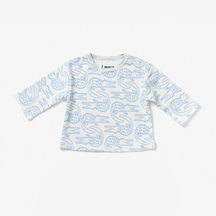 Baby Long Sleeve T Shirt - Alligator Bay Blue