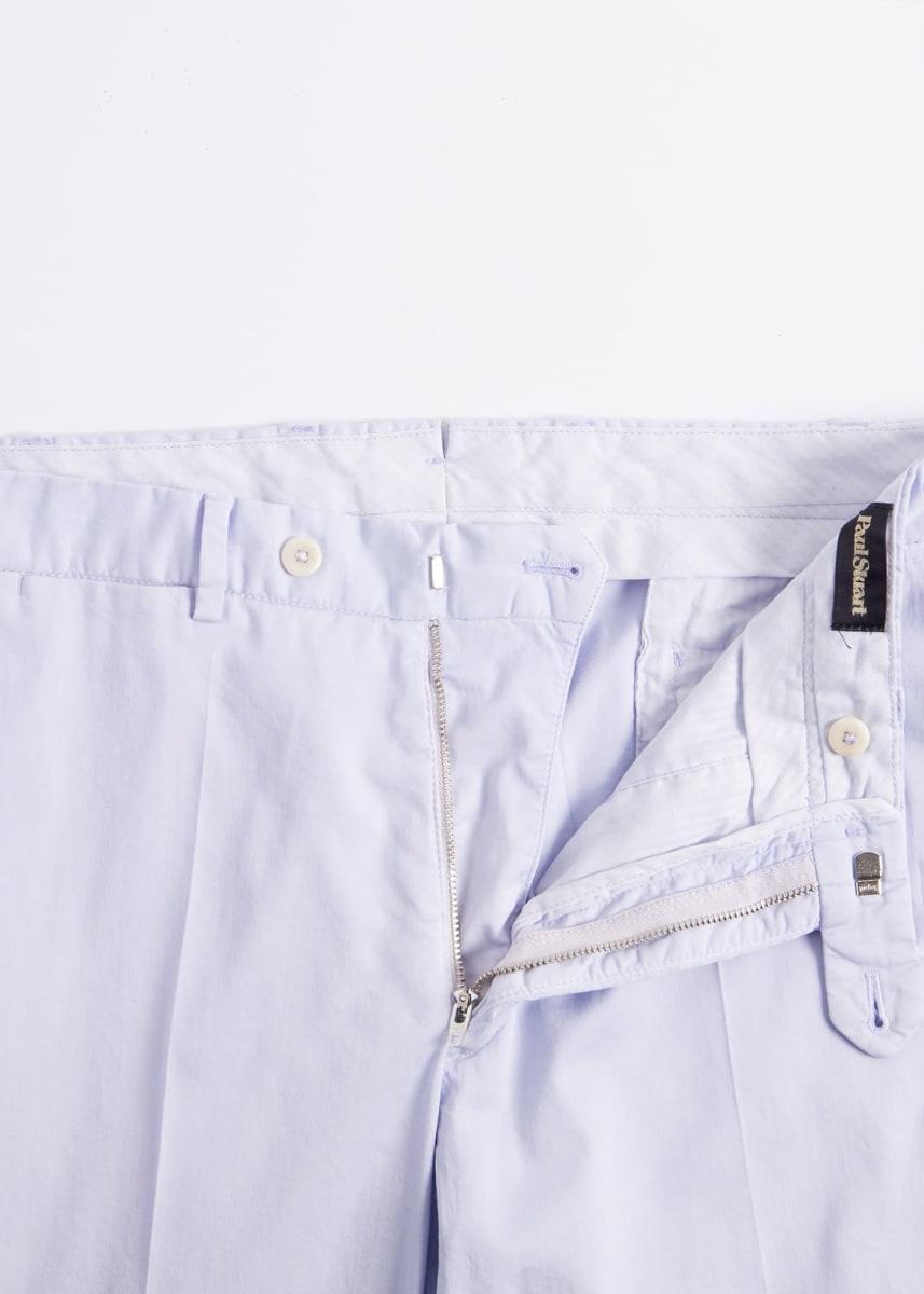 Cotton & Silk Garment Dyed Trouser - Lilac