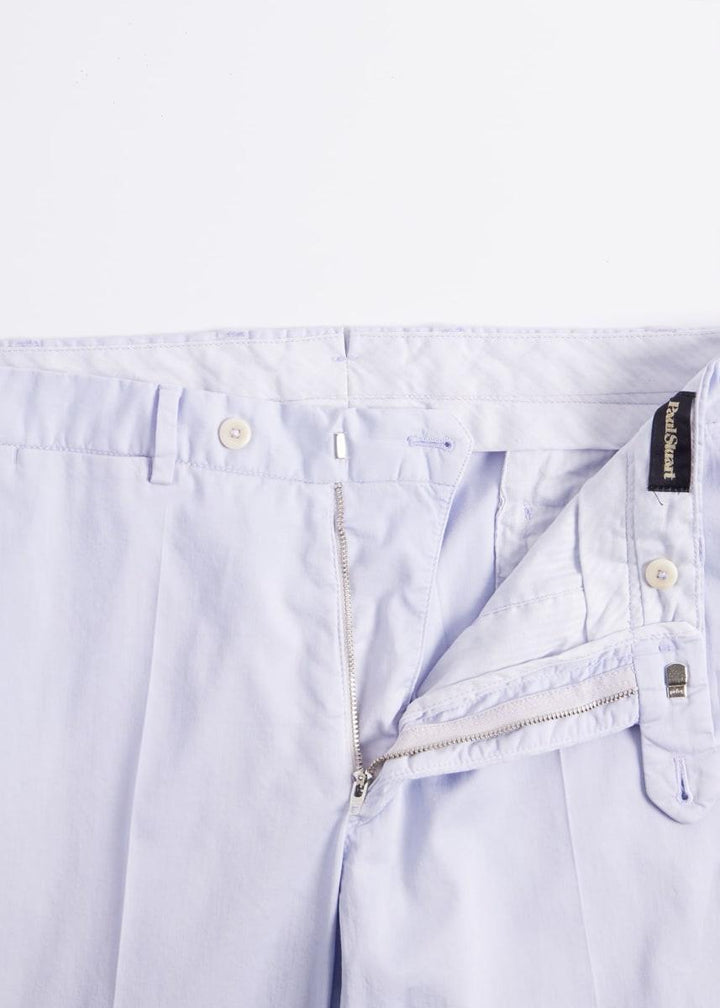 Cotton & Silk Garment Dyed Trouser - Lilac