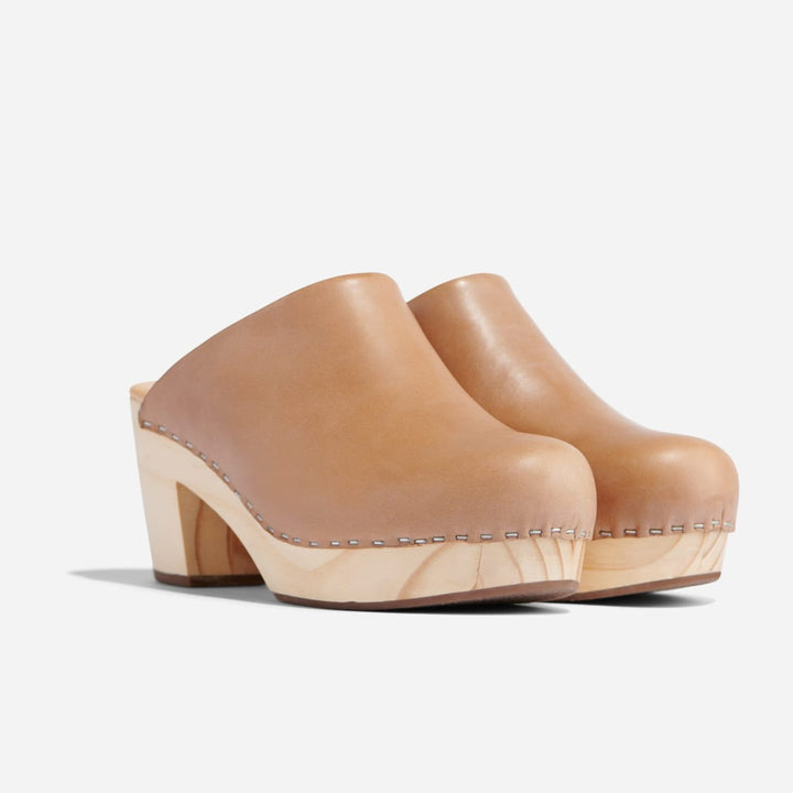 All-Day Heeled Clog - Almond