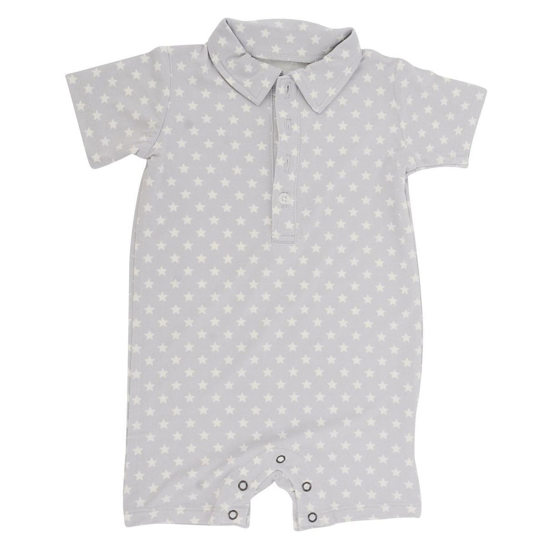 Polo Romper - Stars Grey
