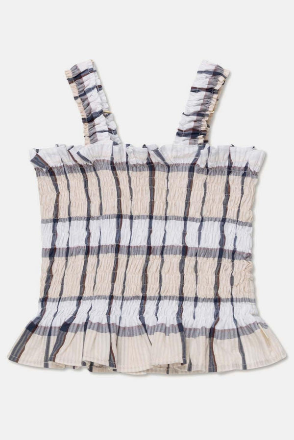 Plaid seersucker top - Unique