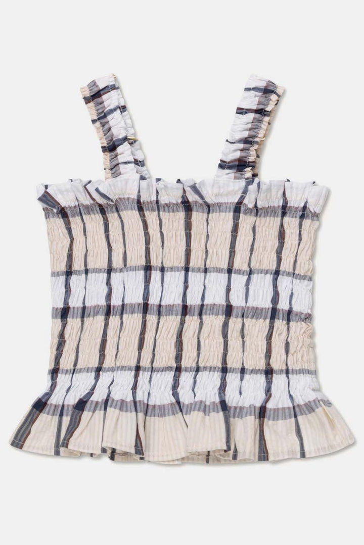 Plaid seersucker top - Unique - 6Y - Tank Top