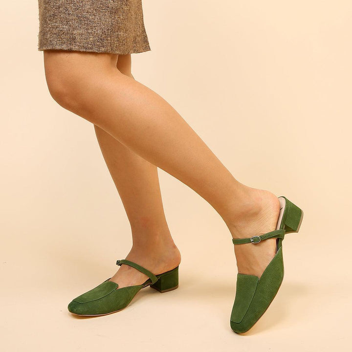 Moss Loafer + Twiggy Strap - Green