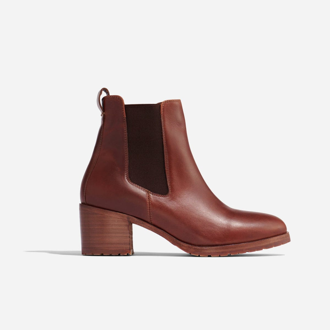 Ana Go-To Heeled Chelsea Boot - Auburn