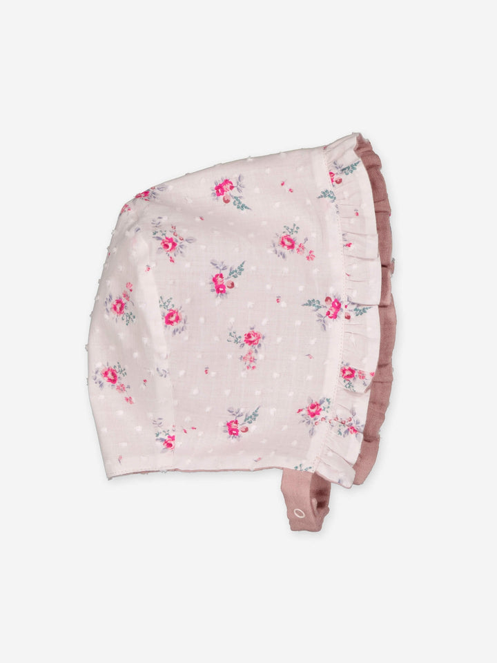 Lupin Organic Reversible Bonnet - Sandy Pink