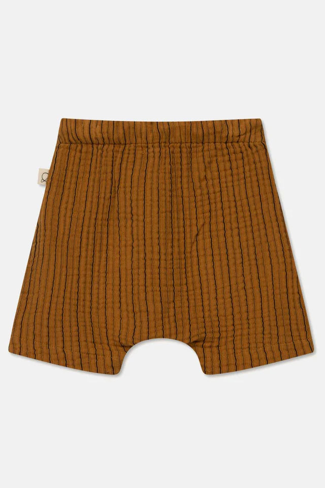 Gauze stripe baby shorts - Oil