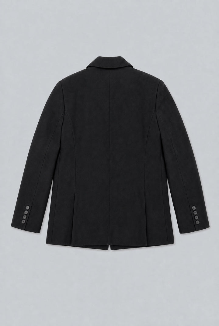 Melange Oversized Blazer - Black