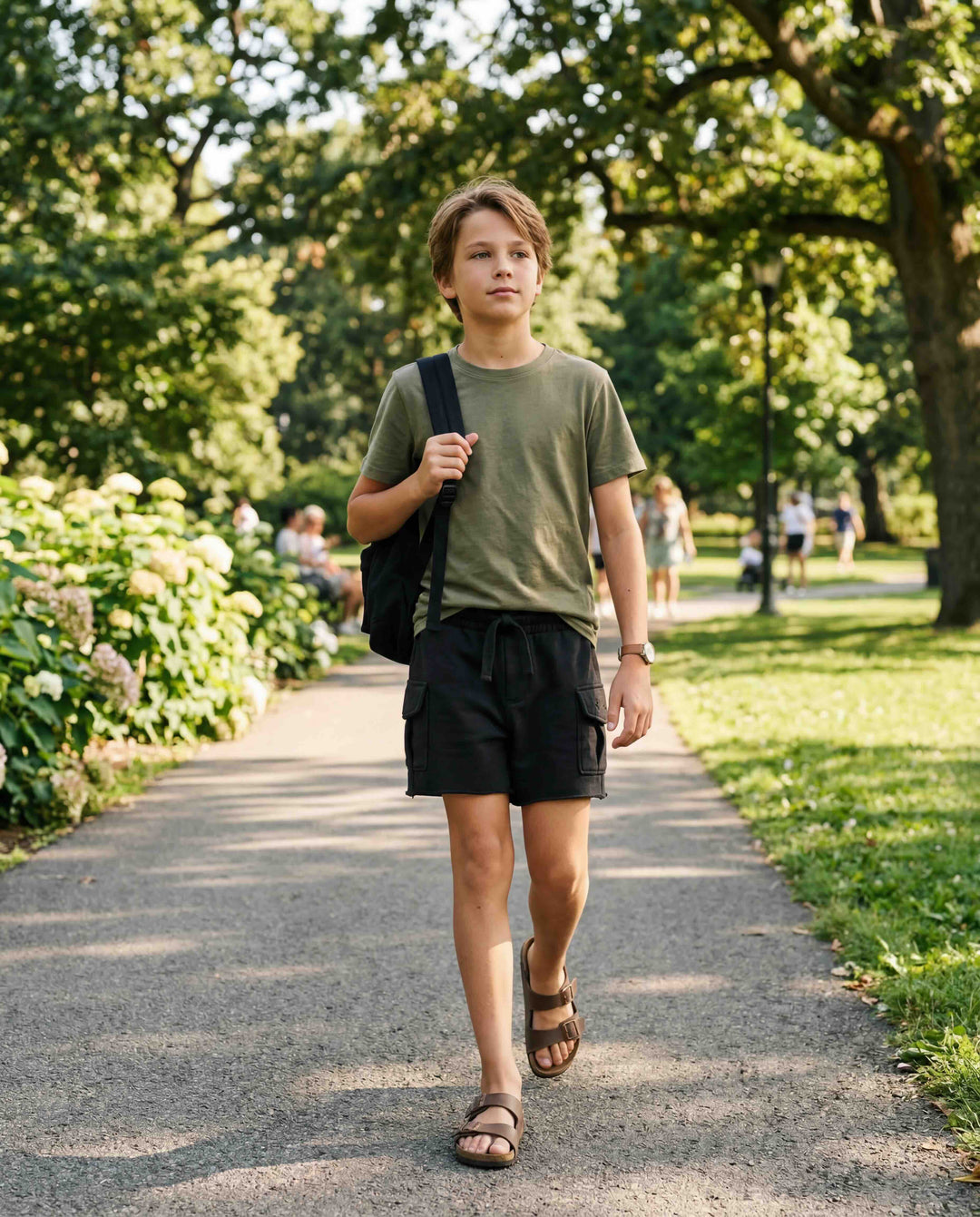 Raw Edge Cargo Short - Black