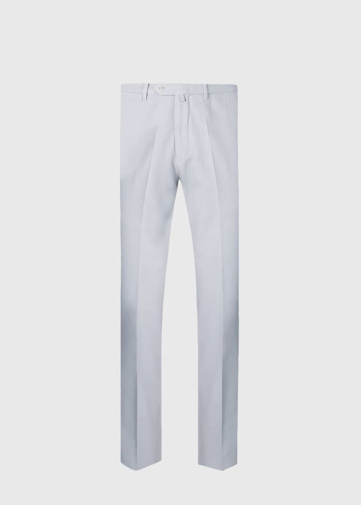 Cotton & Cashmere Trouser - Light Grey - Trouser