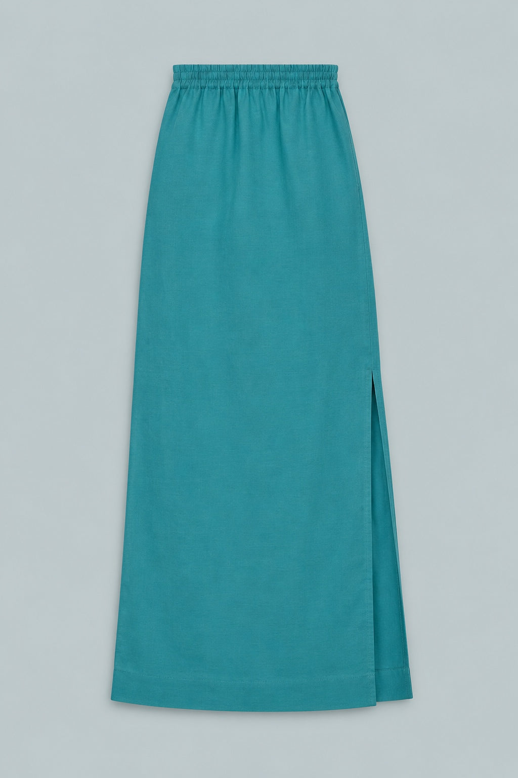 Maxi Skirt With Slits - Teal
