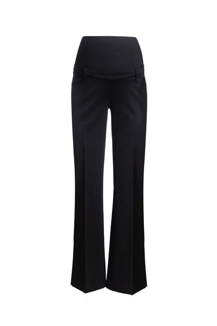 WILLIAM Flared Leg Maternity Pants - Black