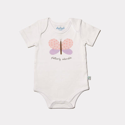 Grow With Me-short Sleeved Onesie - Flutterly Adorable