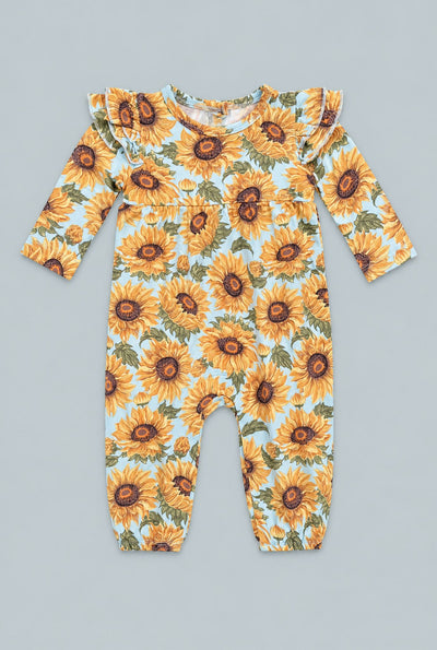 Flutter Sleeve Romper - Sammy's Sunflower