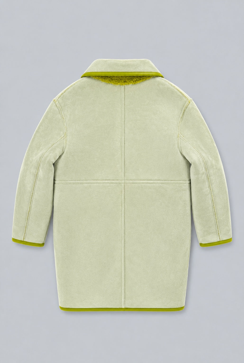 Reversible Faux Shearling Coat - Chartreuse