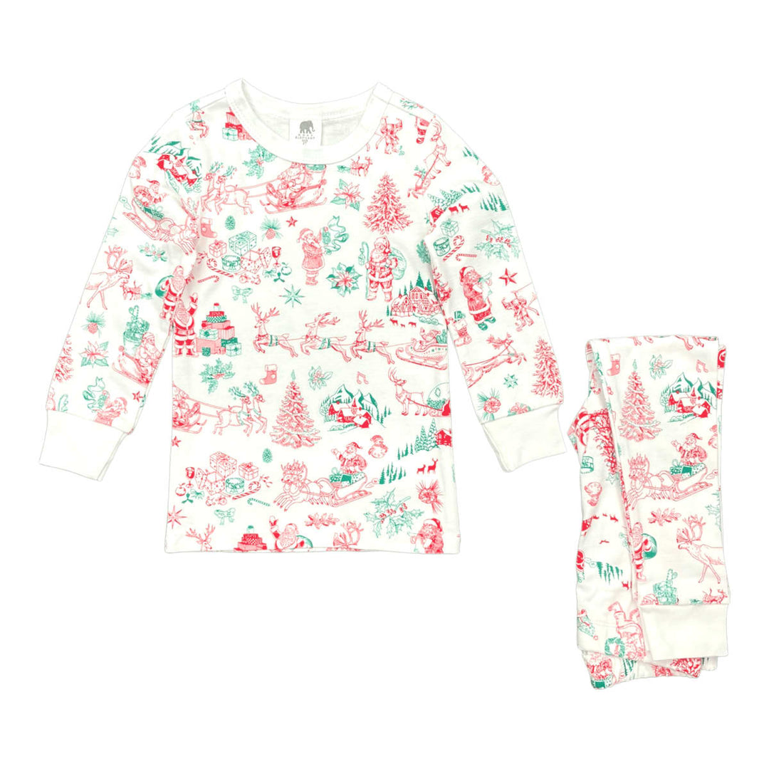 Long John Pajama Set - Santa