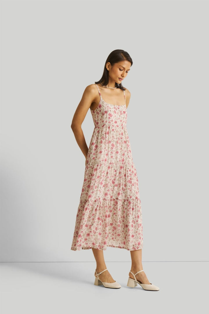 Strappy Tiered Maxi Dress - Petal Fusion