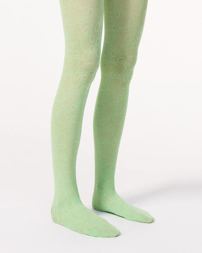 Rodebjer Colab Paisley Tights - Techno Green