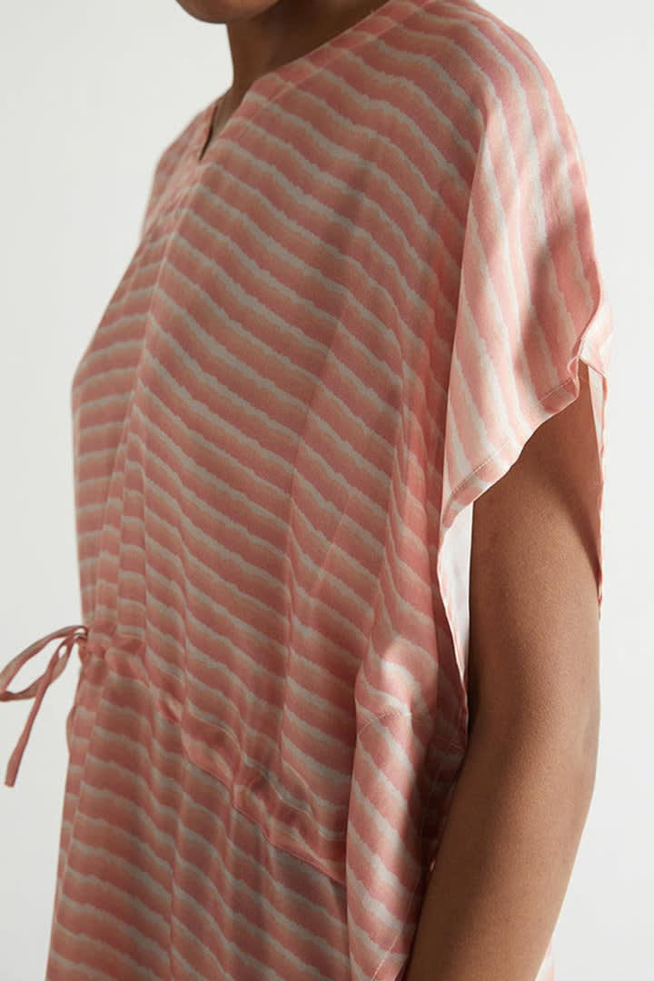 August Breeze Kaftan Dress - Sunrise Stripes