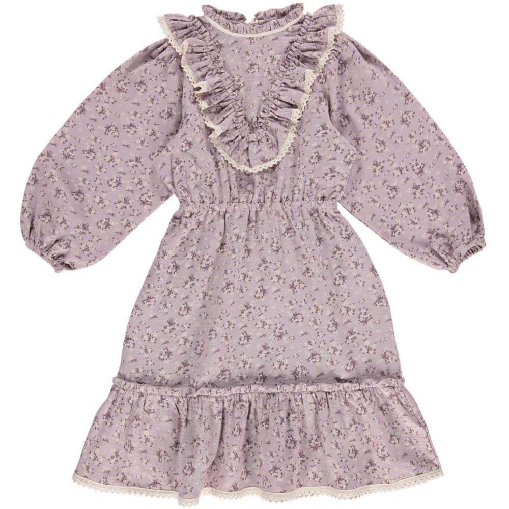 Ria Flower Dress - Lilac Floral Dresses + Skirts Liilu