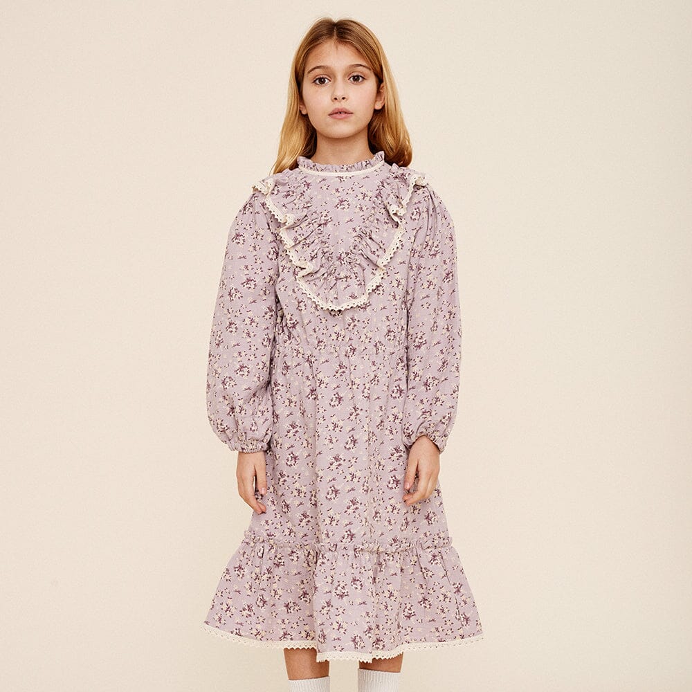 Ria Flower Dress - Lilac Floral Dresses + Skirts Liilu