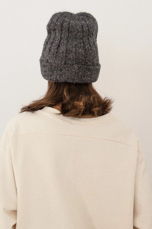 Rib Hat Woman - Charcoal Accessories WOL HIDE 