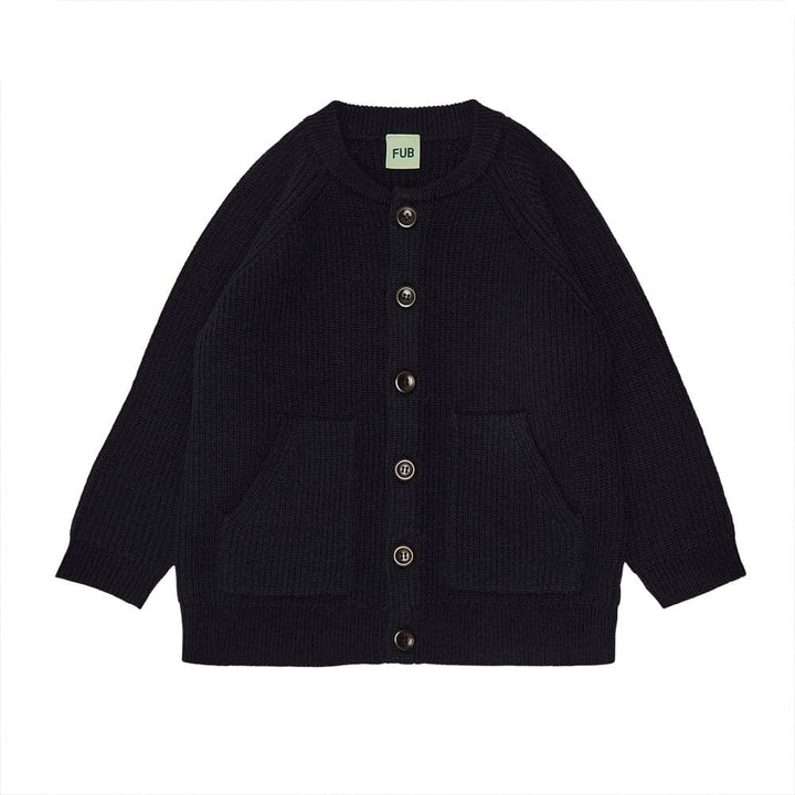 Rib Pocket Cardigan - Dark Navy Cardigans FUB 