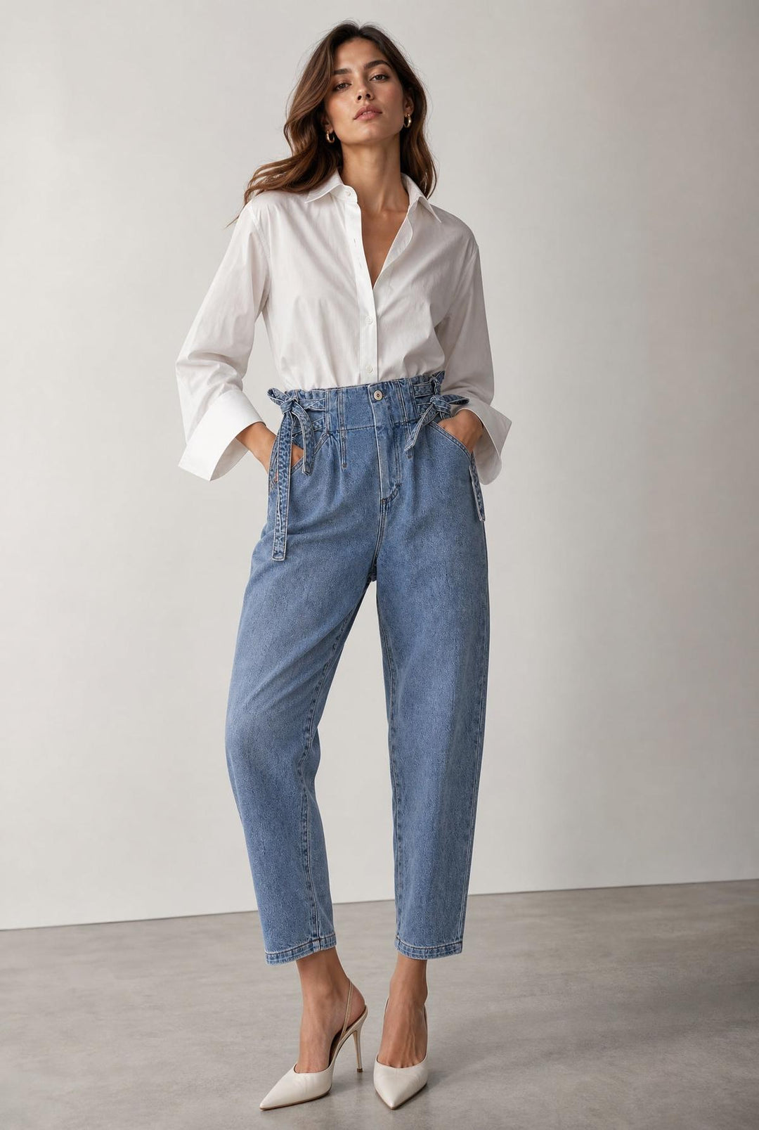 Sydney Side Tie Pants - Washed Indigo