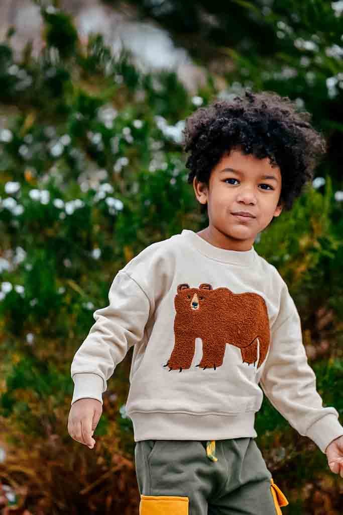 Bear Kid Sweatshirt - Beige