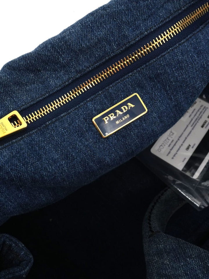Pre-Owned Prada Medium Canapa Tote - Denim