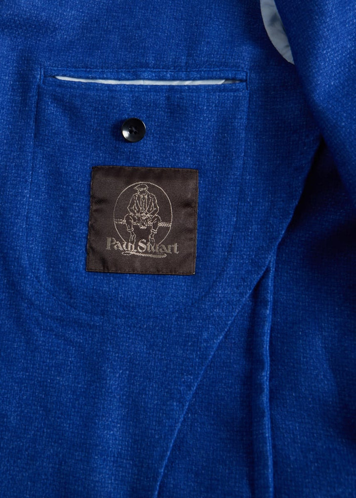 Wool Blend Garment Dyed Jacket - Royal Blue