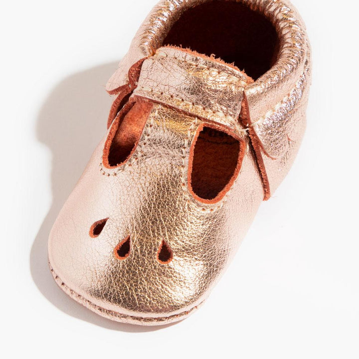 Rose Gold Mary Jane Baby Shoe