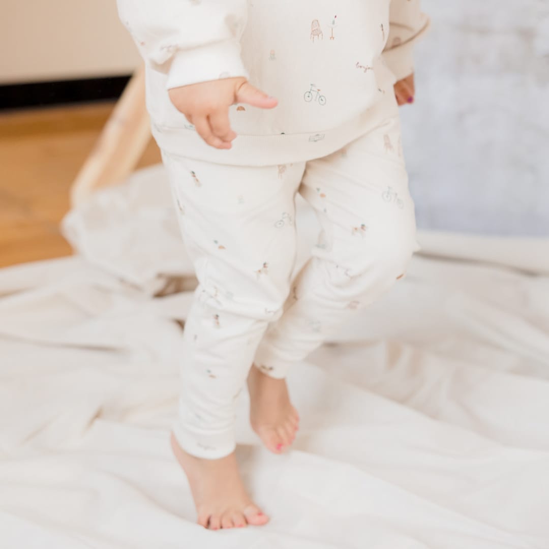 Organic Cotton Italian Fleece Joggers - Paris