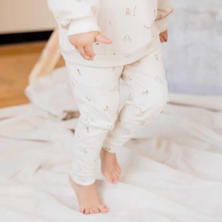 Organic Cotton Italian Fleece Joggers - Paris