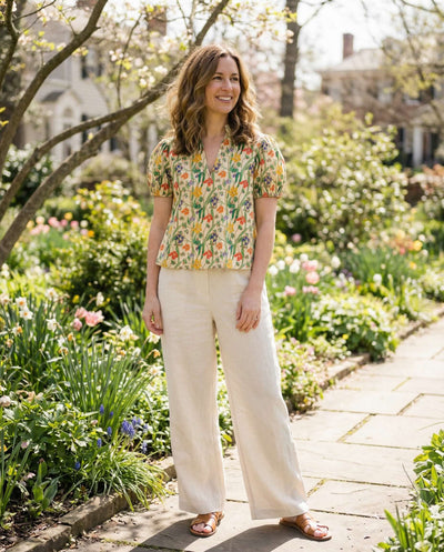 Ruby Top - Floral Symphony