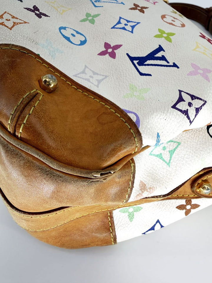 Pre-Owned Louis Vuitton Greta Crossbody Multicolor White