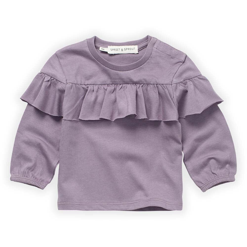 Ruffle Tee Shirt - Ice Purple T-Shirts Sproet & Sprout 