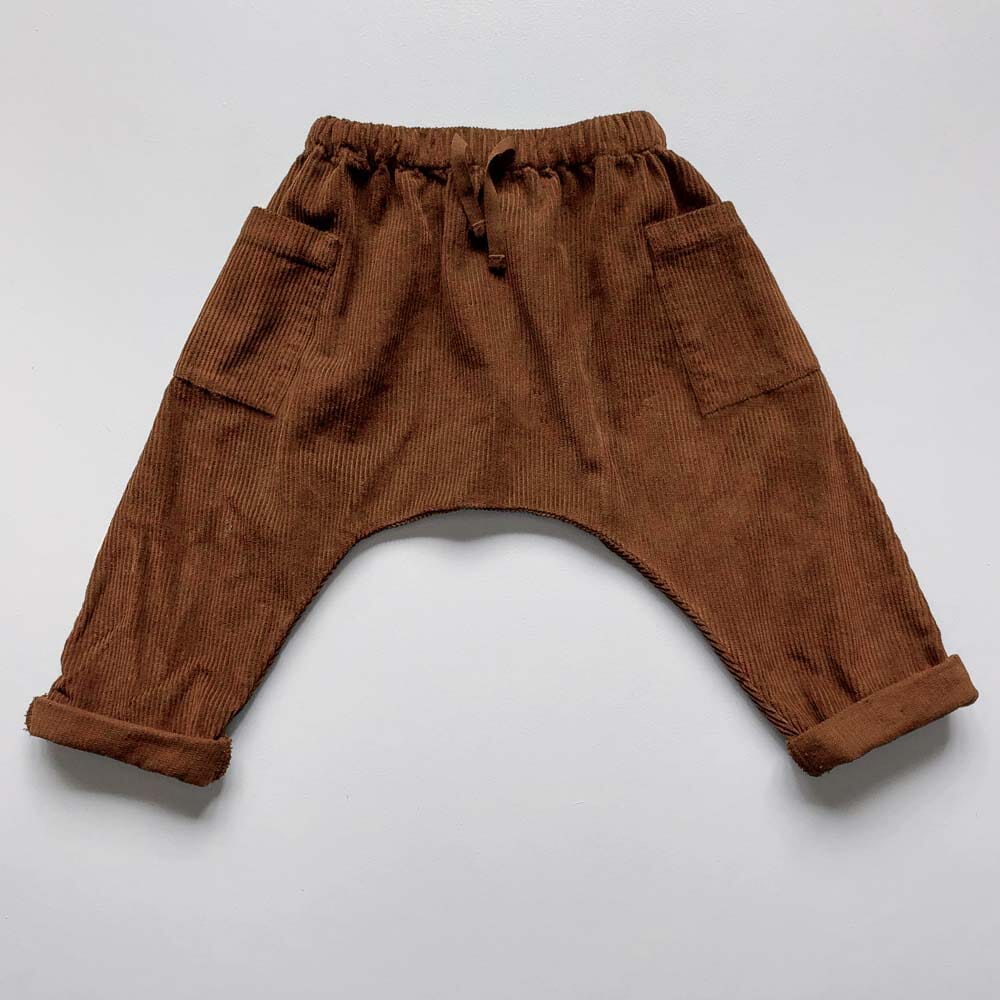 The Corduroy Harem Trouser - Rust Trousers The Simple Folk 