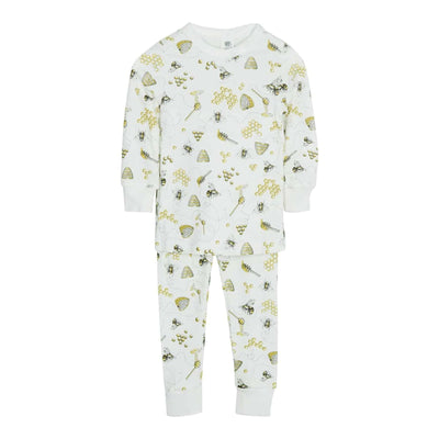 Long John Pajama Set - Honey Bee
