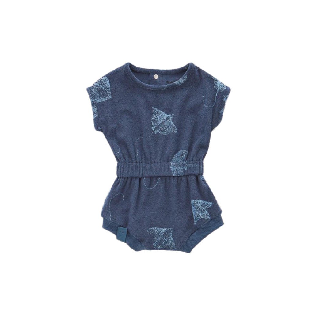 Baby Terry Romper - Navy