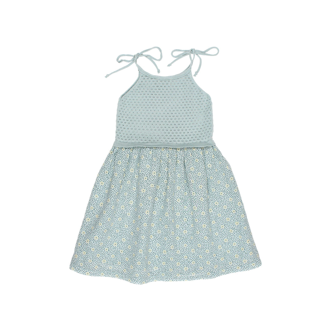 Flower Dots Dress - Blue