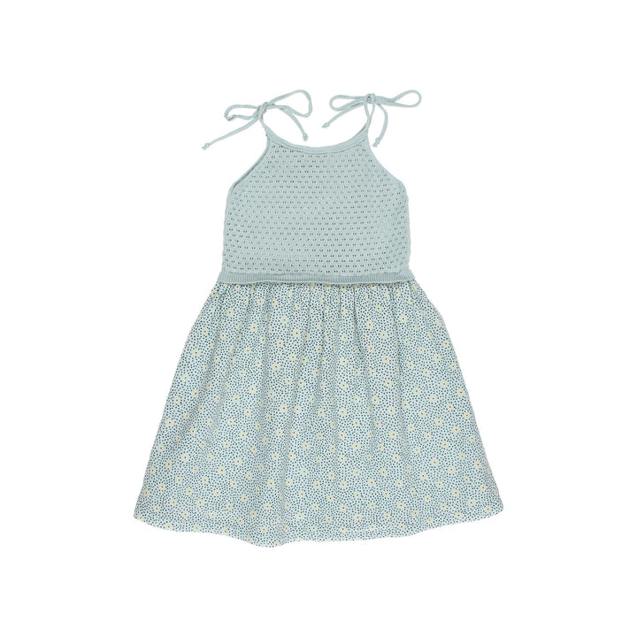 Flower Dots Dress - Blue