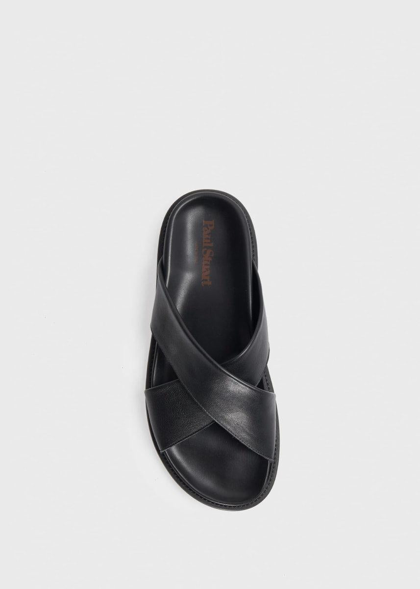Punta Leather Slide - Black