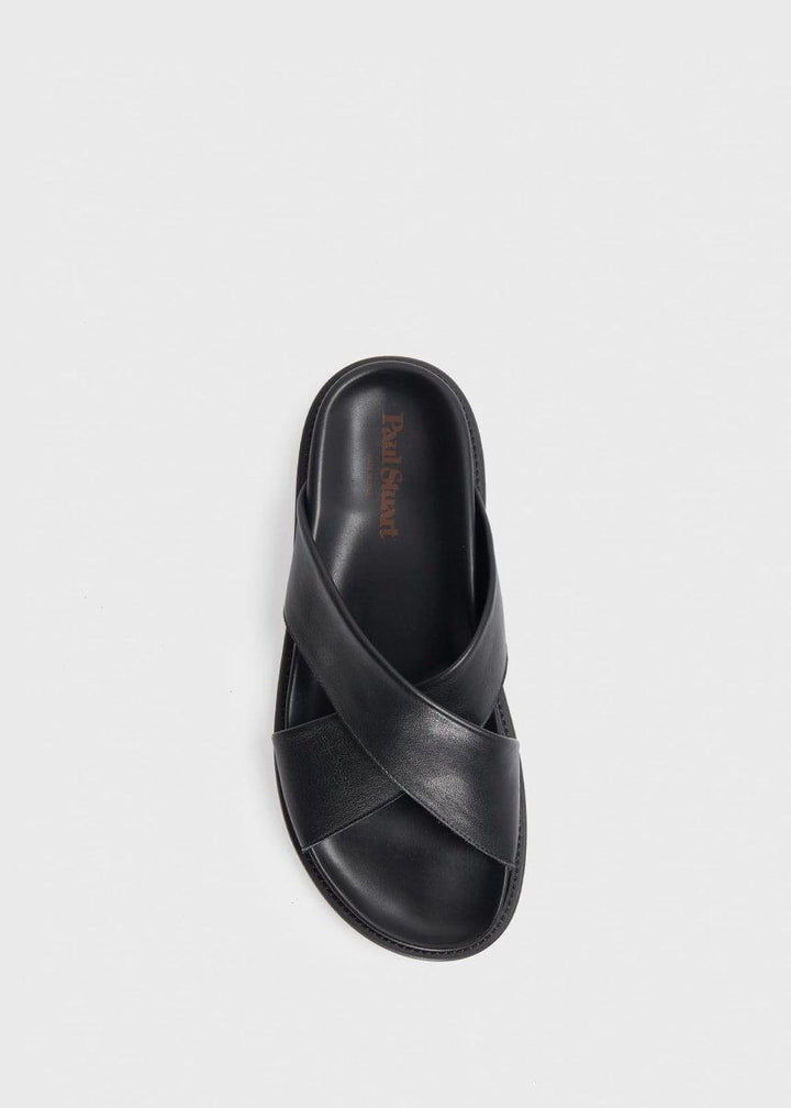 Punta Leather Slide - Black