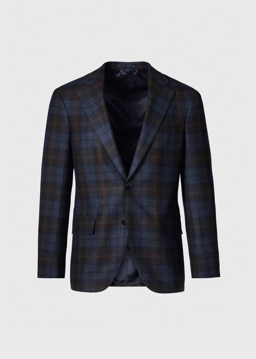 Plaid Jacket - Brown/Grey